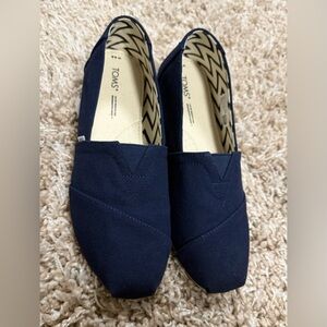 TOMS Classic Navy Blue Slip-Ons